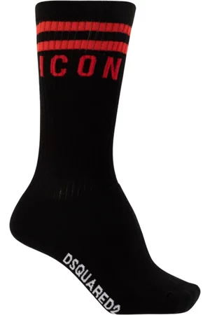 Dsquared2 Ondergoed, Heren, Zwart, S, Katoen, Iconic Mid Crew Sokken