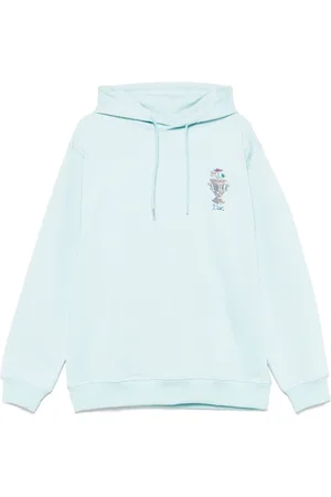 Drôle de Monsieur Sweatshirts & Hoodies, Heren, Blauw, M, Clear Hooded Sweater