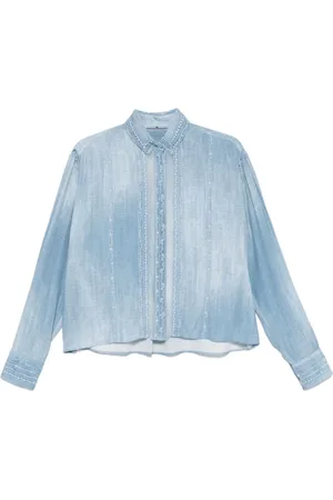 ERMANNO SCERVINO Blouses & Shirts, Dames, Blauw, S, Denim, Denim Overhemd