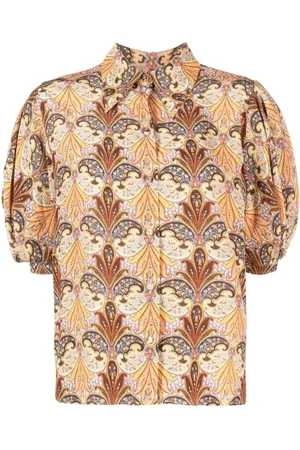 Etro Blouses & Shirts, Dames, Veelkleurig, M, Paisley Zijden Blouse