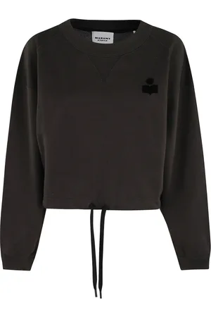 Isabel Marant Truien, Dames, Zwart, S, Katoen, Zwart Sweatshirt met Velvet Logo