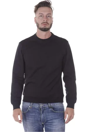 Emporio Armani Truien, Heren, Zwart, L, Katoen, Sweatshirts