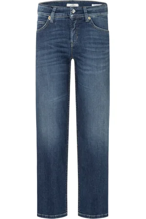 Cambio Jeans, Dames, Blauw, S, Katoen, Klassieke Wide-Leg Jeans