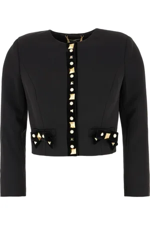 Elisabetta Franchi Jassen, Dames, Zwart, M, Polyester, Light Jacket