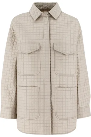 Duno Jassen, Dames, , L, Gewatteerd Oversized Jack met Geometrisch Design