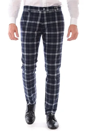 D.A. Daniele Alessandrini Broeken, Heren, Blauw, M, Wol, Reggiani BIC 100 Nieuwe Broek