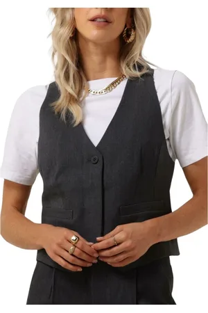 Copenhagen Muse Jassen, Dames, Grijs, M, Wol, Tailored Waistcoat