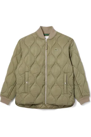 Lacoste Jassen, Heren, Groen, L, Polyester, Waterafstotend Badge Jas