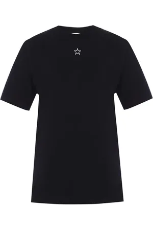Stella McCartney Tops, Dames, Zwart, XS, Katoen, Mini Star T-Shirt