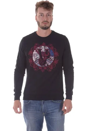 VERSACE Sweatshirts & Hoodies, Heren, Zwart, XL, Katoen, Katoen Hawaii Hoodie Sweatshirt