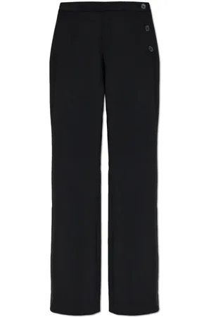 Courrèges Broeken, Dames, Zwart, S, Wol, Oblique Tailored Broeken
