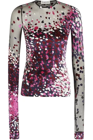 Lanvin Tops, Dames, Veelkleurig, S, Elegante Top met Lange Mouwen