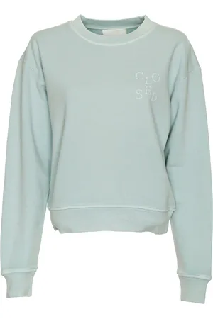 Closed Sweatshirts & Hoodies, Dames, Groen, XL, Katoen, Katoenen Sweatshirt met Ronde Hals