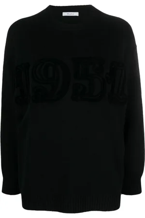 Max Mara Sweatshirts & Hoodies, Dames, Zwart, M, Katoen, Sweatshirt