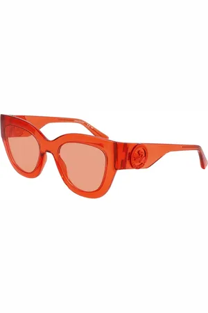 Longchamp Accessoires, Dames, Oranje, ONE Size, Injected Zonnebril