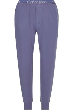 Calvin Klein Broeken, Dames, Paars, M, Katoen, Lounge Pants