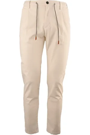 ELEVENTY Broeken, Heren, Wit, W34, Katoen, Cotton Jogger Broek - Een Fashion Must-Have