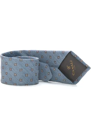 CANALI Accessoires, Heren, Blauw, ONE Size, Linnen, Stropdas