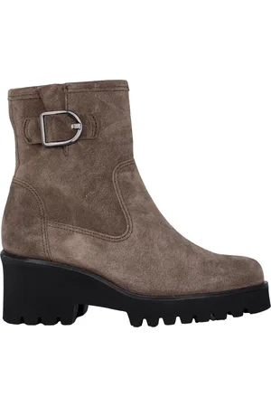 Gabor Schoenen, Dames, Grijs, 44 EU, Suède, Suède Enkellaarsjes