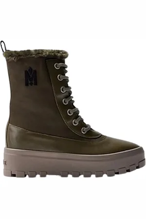 Mackage Schoenen, Dames, Groen, 36 EU, Nylon, Hero-W winterlaars met shearlingvoering