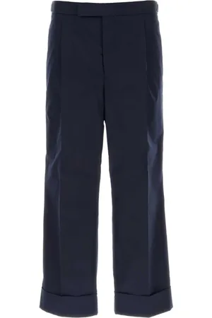 Thom Browne Broeken, Heren, Blauw, S, Katoen, Rechte Broek