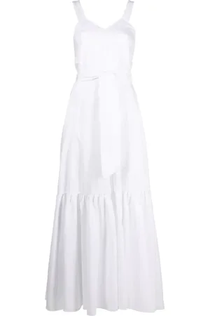 FORTE FORTE Kleedjes, Dames, Wit, XS, Katoen, Casual Maxi Jurk