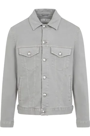 Brunello Cucinelli Jassen, Heren, Grijs, L, Denim, Denim Jas