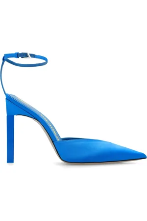 The Attico Schoenen, Dames, Blauw, 38 EU, Satijn, Perine Satin Pumps