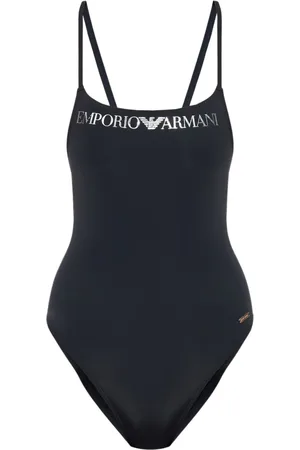 Emporio Armani Badkleding, Dames, Zwart, S, Badpak uit één stuk