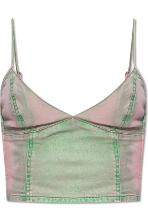 Diesel Tops, Dames, Groen, L, Denim, De-Fulvy-S Tanktop