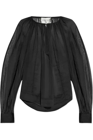 FORTE FORTE Blouses & Shirts, Dames, Zwart, S, Katoen, Losvallende Top