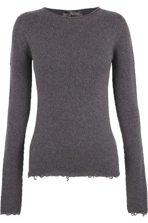Cortana Truien, Dames, Grijs, XS, Wol, Box Neck Jersey