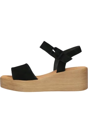 Gabor Schoenen, Dames, Zwart, 39 EU, Suède, Zwarte suède sandalen