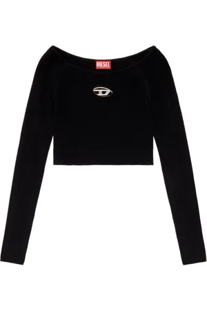 Diesel Tops, Dames, Zwart, M, Stijlvolle Sweaters voor Vrouwen