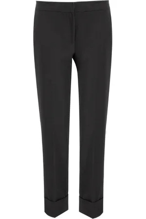 ERMANNO SCERVINO Broeken, Dames, Zwart, XS, Polyester, Slim-Fit Broek