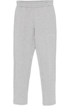 The Attico Broeken, Dames, Grijs, XS, Katoen, Heather Grey Broek met Elastische Tailleband