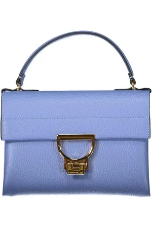 Coccinelle Tassen, Dames, Blauw, ONE Size, Leer, Elegante Leren Handtas met Verstelbare Band