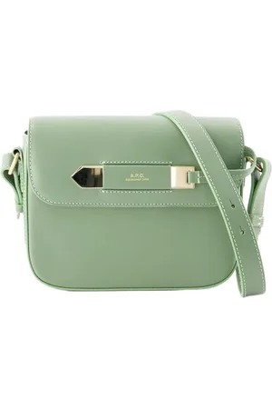 A.P.C. Tassen, Dames, Groen, ONE Size, Katoen, Charlotte Crossbodytas