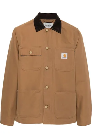 Carhartt Jassen, Heren, Bruin, L, Katoen, Summer Coat `Dearborn` Lichtgewicht Jas