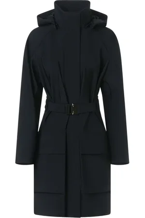 Fusalp Mantels, Dames, Zwart, XS, Polyester, Gemma safari-jas met riem, halflang model
