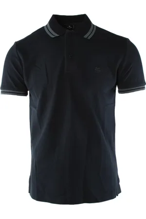 Etro Tops, Heren, Blauw, S, Katoen, Polo Shirt