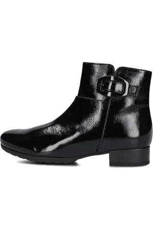 Gabor Schoenen, Dames, Zwart, 39 EU, Leer, Zwarte Enkellaarsjes