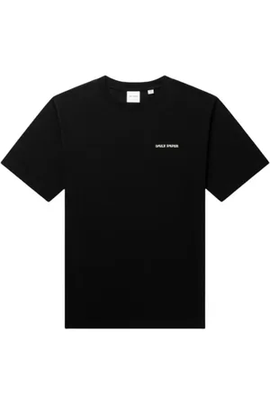 Daily paper Tops, Heren, Zwart, M, Katoen, Katoenen Lichtgewicht Jersey T-Shirt met Ronde Hals
