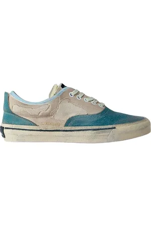 Hidnander Schoenen, Dames, Veelkleurig, 36 EU, Katoen, Versleten Panel Sneakers
