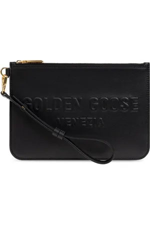 Golden Goose Tassen, Dames, Zwart, ONE Size, Leer, Handtas met logo