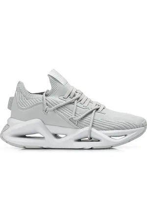 EA7 Schoenen, Dames, Grijs, 41 1/3 EU, Mesh Sneakers