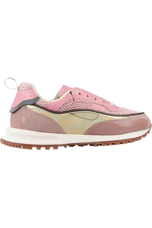 Hidnander Schoenen, Dames, Roze, 37 EU, Leer, Threedome.zero Sneakers