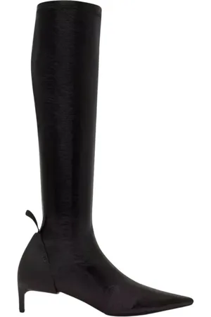 Courrèges Schoenen, Dames, Zwart, 37 EU, Leer, Scuba Stretch 40mm Laarzen