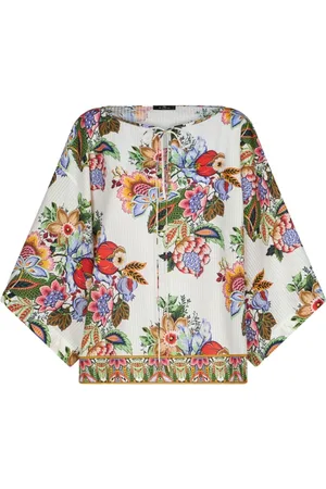 Etro Blouses & Shirts, Dames, Veelkleurig, 2Xs, Katoen, Bouquet Blouse