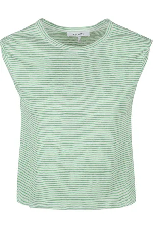 Frame Tops, Dames, Groen, S, Linnen, Mouwloze Top